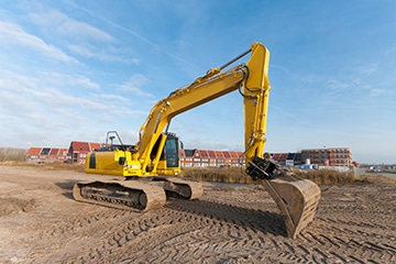 yellow excavator